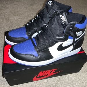 Nike Air Jordan Retro 1 High OG Royal Toe Blue Men's Sz 13-UA